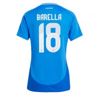 Camiseta Italia Nicolo Barella #18 Primera Equipación para mujer Eurocopa 2024 manga corta